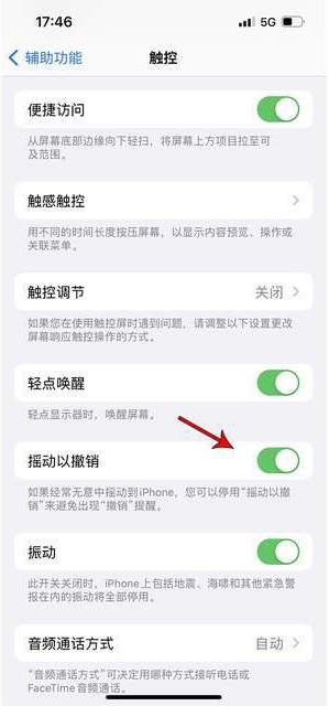 峪泉镇苹果手机维修分享iPhone手机如何设置摇一摇删除文字 